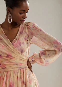 Robe Skielar Mousseline Froissée Fleurie 9 Robe Skielar Mousseline Froissée Fleurie -LOLY Femme Vetements Magasin s7 1499857 alternate4