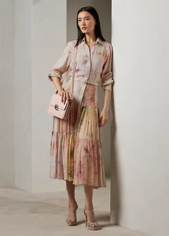 Robe Ellasandra Fleurie En Gaze De Soie