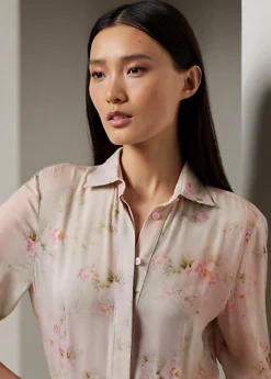 Robe Ellasandra Fleurie En Gaze De Soie -LOLY Femme Vetements Magasin s7 1499864 alternate4