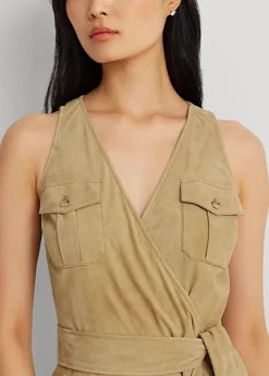 Robe Sans Manches Ceinturée En Daim -LOLY Femme Vetements Magasin s7 1500456 alternate4