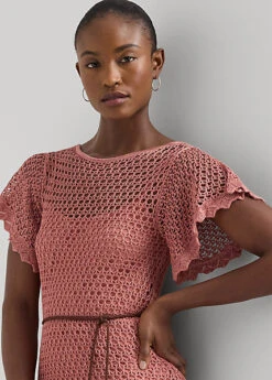 Robe Ceinturée En Pointelle De Lin -LOLY Femme Vetements Magasin s7 1500520 alternate4