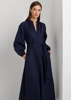 Robe-chemise Ceinturée Coton Et Dentelle -LOLY Femme Vetements Magasin s7 1500659 alternate1