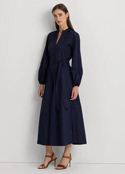 Robe-chemise Ceinturée Coton Et Dentelle -LOLY Femme Vetements Magasin s7 1500659 alternate4