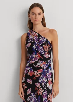 Robe Asymétrique En Georgette Fleurie -LOLY Femme Vetements Magasin s7 1500686 alternate1