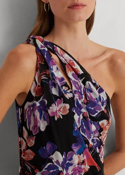 Robe Asymétrique En Georgette Fleurie -LOLY Femme Vetements Magasin s7 1500686 alternate4