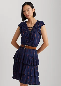 Robe En Jersey à Volants Et Motif -LOLY Femme Vetements Magasin s7 1500739 alternate1