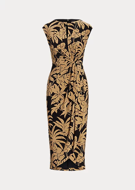 Robe Nouée à Motif Palmes En Jersey 2 Robe Nouée à Motif Palmes En Jersey – Image 2