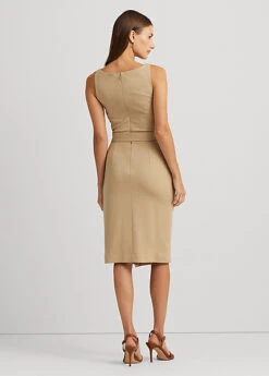 Robe Ceinturée Sans Manches Jersey Ponte 8 Robe Ceinturée Sans Manches Jersey Ponte -LOLY Femme Vetements Magasin s7 1500791 alternate3