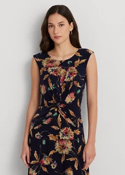 Robe Torsadée Stretch En Jersey Fleuri 7 Robe Torsadée Stretch En Jersey Fleuri -LOLY Femme Vetements Magasin s7 1500821 alternate1