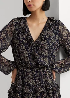 Robe Col En V Croisé Georgette Froissée -LOLY Femme Vetements Magasin s7 1502751 alternate4