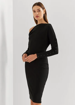 Robe Aux épaules Dégagées Avec Boutons 7 Robe Aux épaules Dégagées Avec Boutons -LOLY Femme Vetements Magasin s7 1502754 alternate1