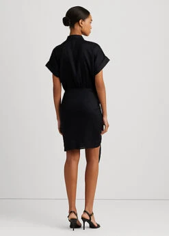 Robe-chemise à Plastron Lacé En Lin -LOLY Femme Vetements Magasin s7 1502757 alternate3