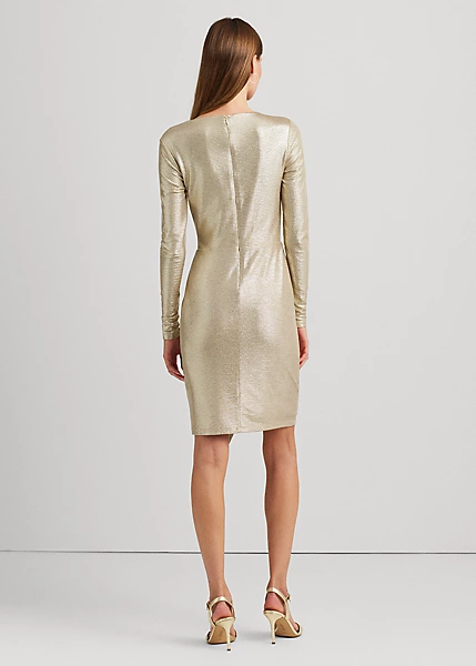 Robe De Cocktail à Col En V Croisé 4 Robe De Cocktail à Col En V Croisé – Image 4