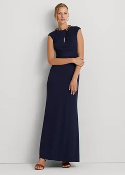 Robe En Jersey Stretch Avec Chaîne