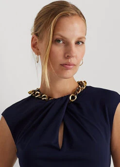 Robe En Jersey Stretch Avec Chaîne -LOLY Femme Vetements Magasin s7 1502769 alternate4