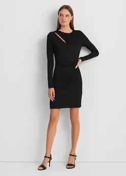 Robe De Cocktail Plissée Jersey Stretch