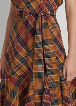 Robe Ceinturée En Coton Madras 9 Robe Ceinturée En Coton Madras -LOLY Femme Vetements Magasin s7 1502807 alternate4