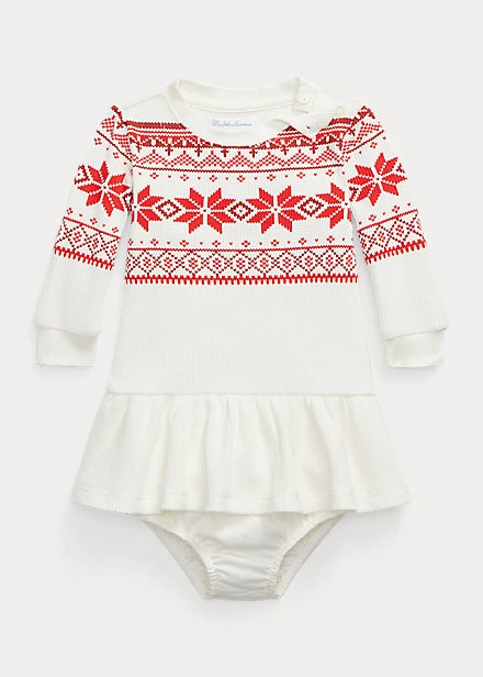 Robe Et Bloomer Fair Isle Tricot Gaufré 1 Robe Et Bloomer Fair Isle Tricot Gaufré
