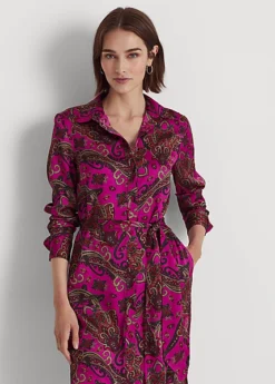 Robe-chemise à Motif Cachemire En Sergé -LOLY Femme Vetements Magasin s7 1503473 alternate1