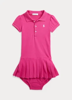 Robe Polo Plissée En Piqué Et Bloomer