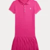 Robe Polo Plissée En Piqué Stretch