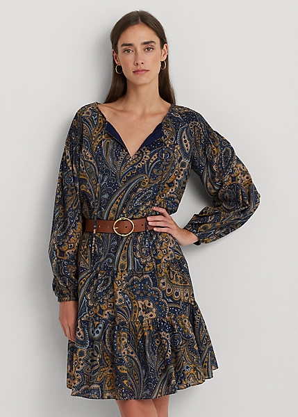 Robe Gitane Motif Cachemire Voile Coton 3 Robe Gitane Motif Cachemire Voile Coton – Image 3