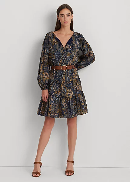 Robe Gitane Motif Cachemire Voile Coton 1 Robe Gitane Motif Cachemire Voile Coton