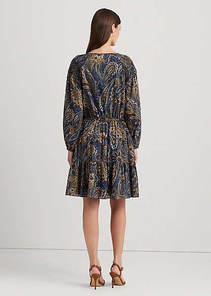 Robe Gitane Motif Cachemire Voile Coton 4 Robe Gitane Motif Cachemire Voile Coton – Image 4