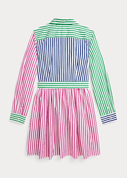 Robe-chemise Rayée En Popeline De Coton 2 Robe-chemise Rayée En Popeline De Coton – Image 2